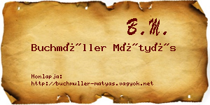 Buchmüller Mátyás névjegykártya