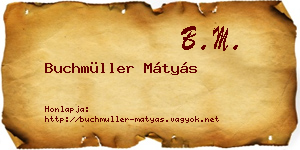 Buchmüller Mátyás névjegykártya