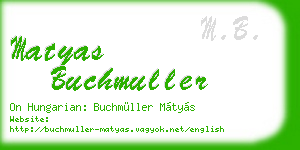 matyas buchmuller business card