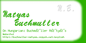 matyas buchmuller business card